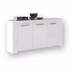 Description générale Ce buffet 3 portes blanc est le meuble idéal pour apporter une touche de modernité à votre intérieur. Av ...