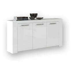 Buffet de salon 3 portes 144 cm (largeur) x 80 cm (hauteur) x 42 cm (profondeur) - Artik blanc