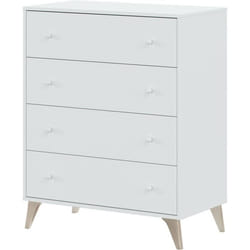 Commode "Sweet" - 4 tiroirs - 95 x 77.5 x 40 cm - Blanc
