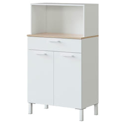 Habitat Et Jardin Buffet "kira" 2 Portes + 1 Tiroir - 126 X 72 X 40 Cm - Blanc