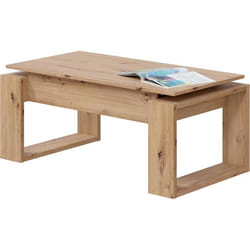 Table basse relevable - BALTIK - Rectangulaire - Chêne - Sur pieds - 105 x 55 x 45 cm