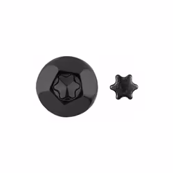 Vis inviolable - Empreinte Torx étoile pour tête inviolable - Noire Noir - Boite de 100