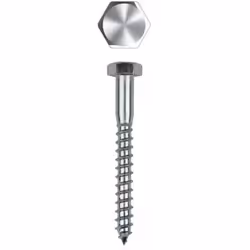 Tirefond à visser pour bois - Tête hexagonale - Filetage partiel - Acier Zingué 6 x 110 - Boite de 100
