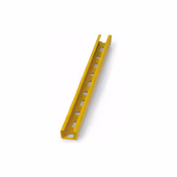 Rail perforé pour charges légères type "C" - Revêtement plastique jaune 27 x 18 x 1,25 - Boite de 10