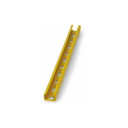 No Brand - Rail perforé pour charges légères type 'c' - Revêtement plastique jaune 27 x 18 x 1,25 - Boite de 10