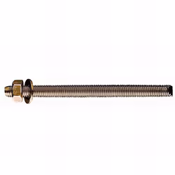 Tiges filetées (M12 x 110 mm D. 12 mm). Revêtement : zingué. Utilisation sur : béton, béton creux, béton cellulaire, brique p ...