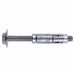 Cheville pour fixation mi-lourdes dans matériaux pleins ou creux avec vis longue (M6 x 60 mm D. 12 mm). Fabriqué en Zamak. Re ...