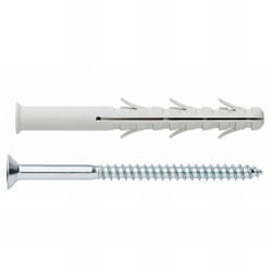 Index - 100 chevilles à frapper polyamide à six ailettes avec vis tête fraisée 10 x 200 mm (d. 10 mm) - TC6A10200