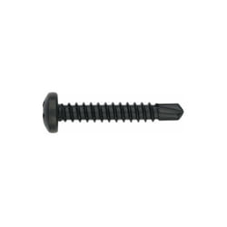 Vis auto-perceuses filetées à tôle et pvc - Tête bombée - Empreinte Phillips - Zinguée Noire 3,5 x 16 - Boite de 1000