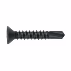 Vis auto-perceuses filetées à tôle et PVC - Tête fraisée - Empreinte PH - Zinguée Noire 4,2 x 38 - Boite de 500
