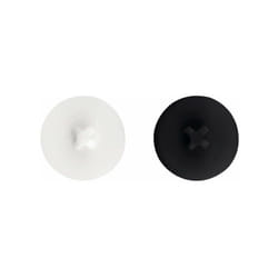 Index - Boite de 1000 vis auto-perceuses - filetées à tôle et pvc - Vis pour la menuiserie pvc Capuchon blanc et noir pour vis PVC-71 4,8 Noir