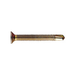 Index - Vis pour la menuiserie pvc - Filetage métrique - pointe foret - Bichromatée M4 x 38 - Boite de 500