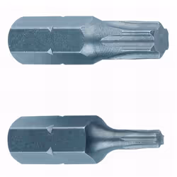 Embouts empreinte T25. Longueur : 25 mm. Queue / emmanchement : 6,35 mm. Réf : PUTO025, EAN : 8423533162403, INDEX Fixing Sys ...