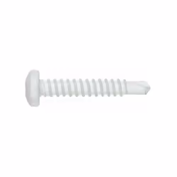 Vis autoperceuse filetées à tôle et PVC - tête bombée - Empreinte PH - Zinguée blanche 4,2 x 19 - Boite de 1000