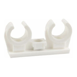 Clip nylon double avec insert en laiton M6 14-15 - Boite de 50
