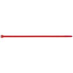 Index - Boite de 100 - Collier de serrage - Couleurs Rouge - Nylon 2,5 x 100 mm
