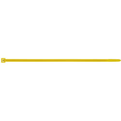 Boite de 100 - Collier de serrage - Couleurs Jaune - Nylon 3,6 x 200