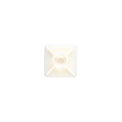 Index - Boite de 100 - Base adhesive deux voies, pour collier de serrage - Nylon 19 x 19 - Blanc