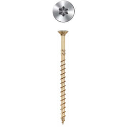 Vis à bois à haut rendement - Tête Fraisée - Filetage partiel - Empreinte Torx - Pointe anti-fendage - Bichromatée 4 x 70 - Boite de 250