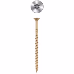 Vis à bois à haut rendement - Tête Fraisée - Filetage partiel - Empreinte Torx - Pointe anti-fendage - Bichromatée 4,5 x 70 - ...