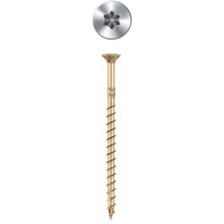 Index - Vis à bois à haut rendement - Tête Fraisée - Filetage partiel - Empreinte Torx - Pointe anti-fendage - Bichromatée 6 x 180 - Boite de 100