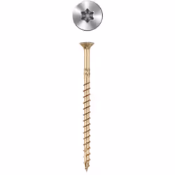 Vis à bois à haut rendement - Tête Fraisée - Filetage partiel - Empreinte Torx - Pointe anti-fendage - Bichromatée 3 x 16 - B ...