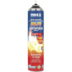 Index - Mousse de polyuréthane résistante au feu - Application avec canule 750 ml - Boite de 12