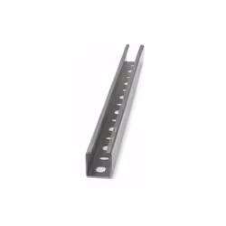 Boite de 6 - Rail perforé pour charges légères type "C" - Inoxydable A2 27 x 18 x 1,25 x 2000