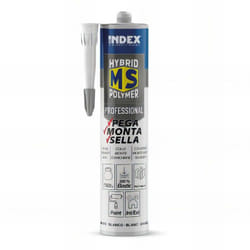 Index - 12 adhésifs hybrid ms polymer et professional - 290 ml - blanc