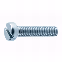Vis filetage métrique, tête cylindrique, rainurée. Empreinte : Fendue (PL). Dimensions : M3 x 8 mm. Revêtement : zingué. Reco ...