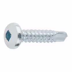 Vis auto-perceuses filetées à tôle et PVC - Tête bombée - Empreinte carrée - Zinguée 3,9 x 16 - Boite de 1000