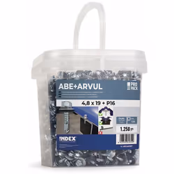 Vis autoperceuse - tête hexagonale avec collerette estampée - Seau plastique 4,8 x 19 P14