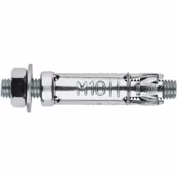 Cheville à ailettes en acier pour charges lourdes - Tige filetée - Zingué M6 x 40 Ø10 - Boite de 50
