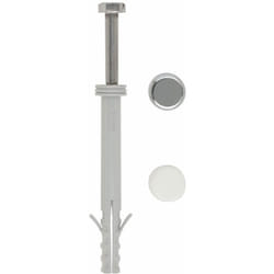 Kit de fixation wc et Bidet / Sachet de 2 chevilles longues, vis inox A2 avec cache tête. M6 x 80
