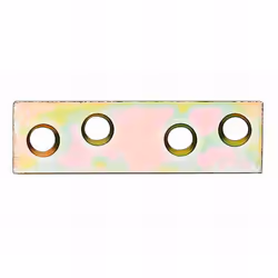 Connecteurs bois, platines Bicromatée, de liaison, trous biseautés sur les 2 faces DIM. 120 x 20 mm. Revêtement bichromaté. U ...