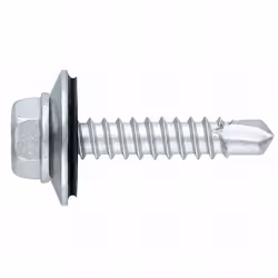 Vis autoperceuse, inoxydable bimétal avec tête hexagonale et rondelle vulcanisée acier EPDM (5,5 x 32 mm). Fabriqué en Inox A ...