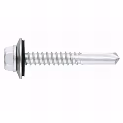 Vis à poutre autoperceuse, inoxydable bimétal avec tête hexagonale et rondelle vulcanisée acier EPDM (5,5 x 65 mm). Fabriqué  ...