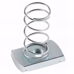 écrou guide Indextrut avec ressort DIM. M08 mm. Revêtement zingué. Recommandé pour l'installation de collier, collier support ...