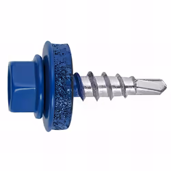 Vis autoperceuses acier-bois. Empreinte : SW8. Dimensions : 4,8 x 35 mm. Revêtement : Zingué RAL 5010. Utilisation sur : bois ...