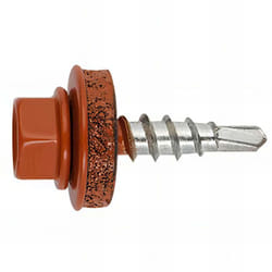 Index - 250 vis autoperceuses, tête hexagonale 8 marron cuivré 4,8 x 19 mm zingué spécial bac acier - AFMC144819