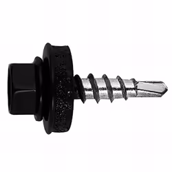 Vis autoperceuses acier-bois. Empreinte : SW8. Dimensions : 4,8 x 35 mm. Revêtement : Zingué RAL 9005. Utilisation sur : bois ...