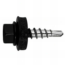 Index - 250 vis autoperceuses, tête hexagonale 8 noir 4,8 x 35 mm zingué spécial bac acier - AFNE144835