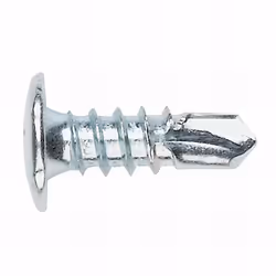 Vis autoperceuses, tête type rivet pour tôle et PVC. Empreinte PH. Dimensions : 4,2 x 32 mm. Revêtement : zingué. Utilisation ...