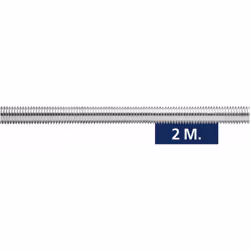 Tige filetée 2 mètres - Zinguée M6 x 2.000 - Boite de 50