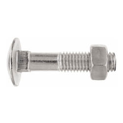 Index - Vis tête ronde collet carré et écrou hexagonal - Zinguée M5 x 40 - Boite de 200