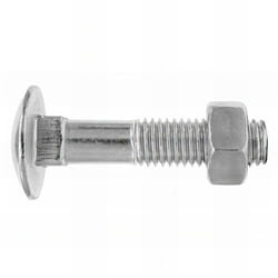 Index - 100 vis métrique SQ8, tête ronde collet carré et écrou hexagonal M8 x 100 mm DIN603-934 zingué - D603908100