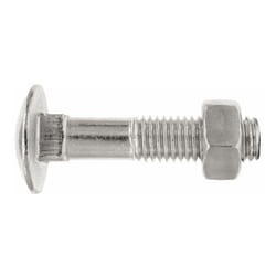 Index - Vis tête ronde collet carré et écrou hexagonal - Zinguée M10 x 30 - Boite de 100