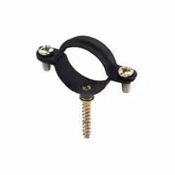 Collier noir pour gaz M6 avec vis à bois - Plastique 28 (M6) - Boite de 50