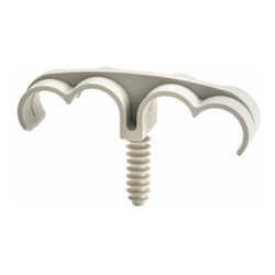 Index - Boite de 50 - Clip pour fixation de tuyau ring Quadruple - Nylon 20 mm