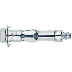 Index - Cheville Indemoll pour fixation dans matériaux creux - Vis à tête hexagonale - Zingué M8 x 60 ø 14 - Boite de 100